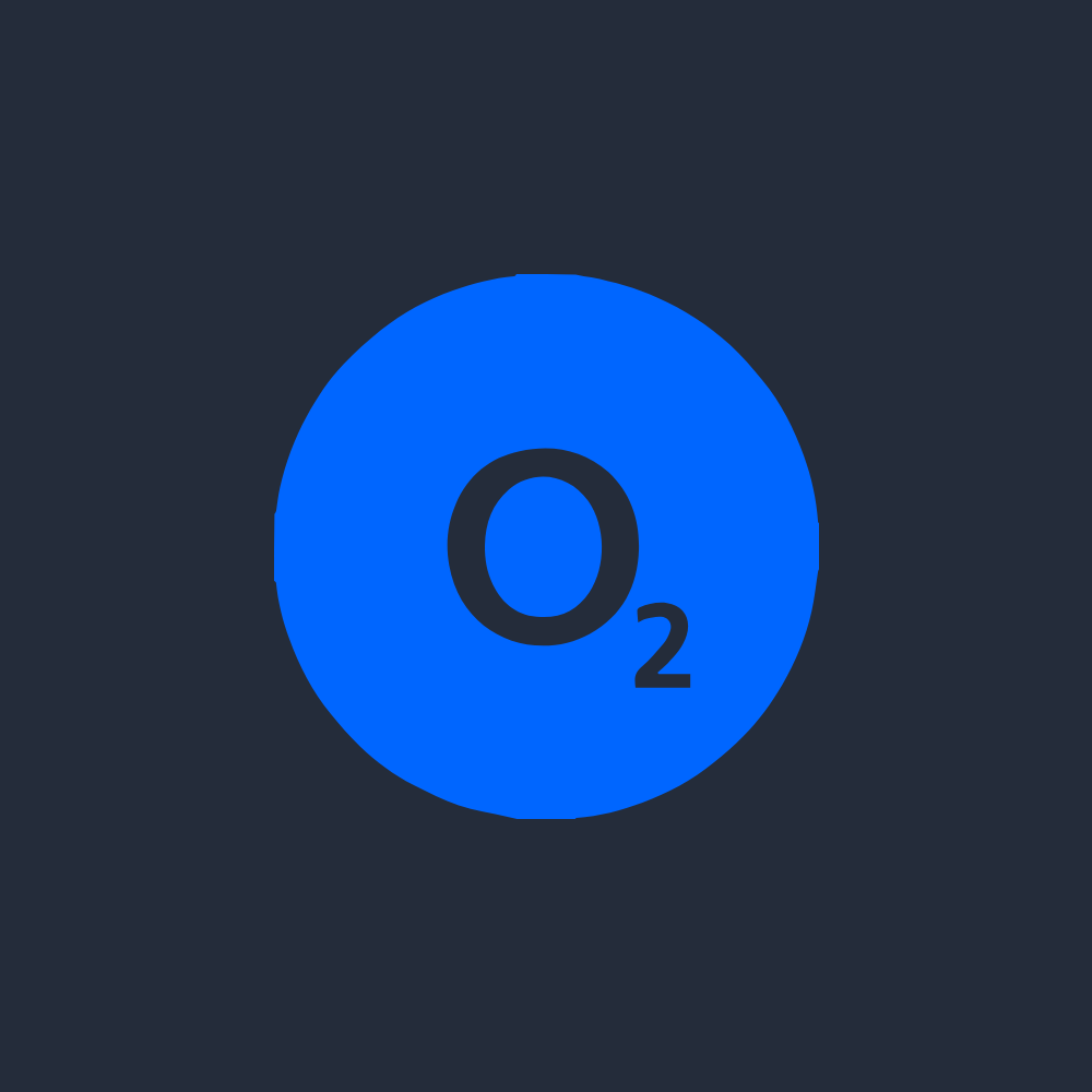 O2 Telefónica logo representing a German 4G mobile proxy with a 1-hour trial, unlimited data, dedicated access, and speeds from 20-60 Mbps.